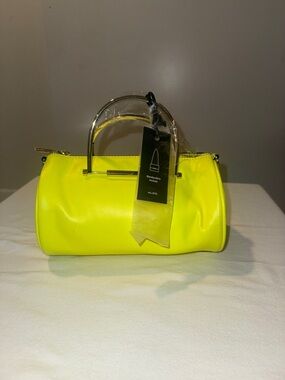 Aldo Neon Yellow Mini Barrel Satchel